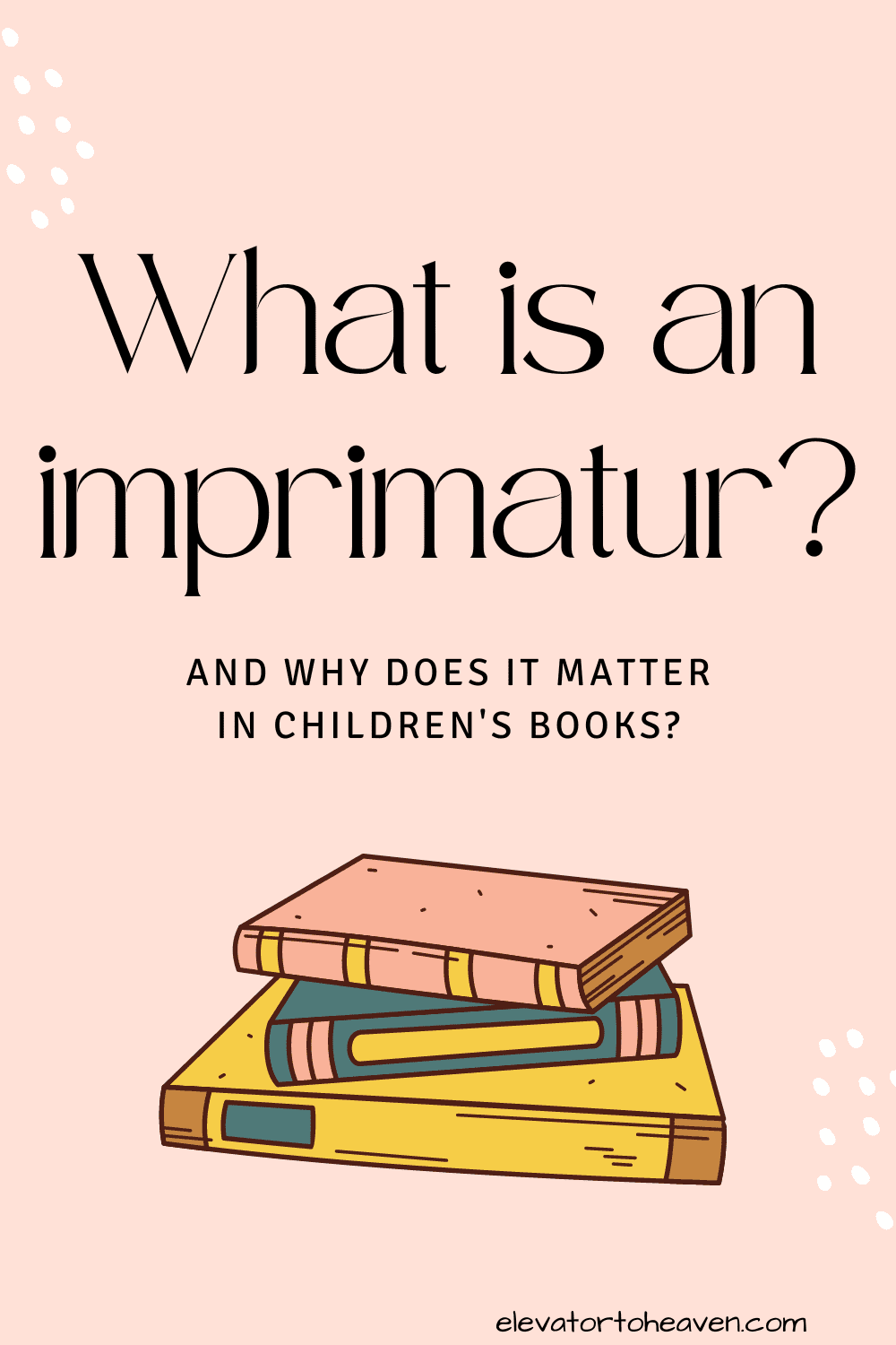 What's an imprimatur? Does it matter in a children's book?