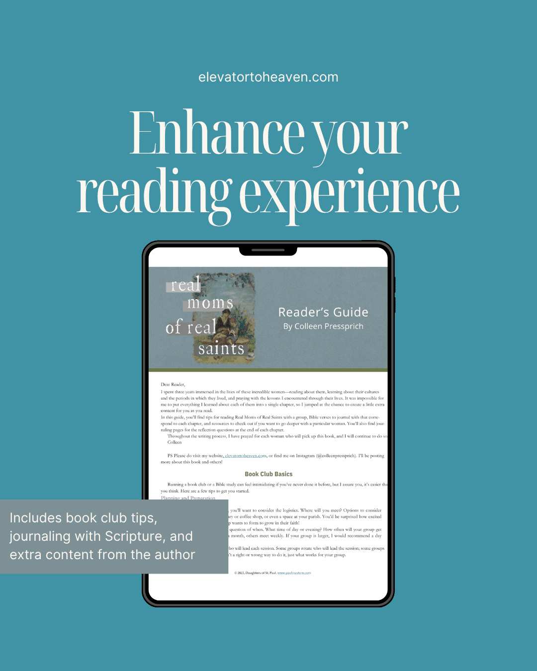 Real Mom of Real Saints Readers Guide